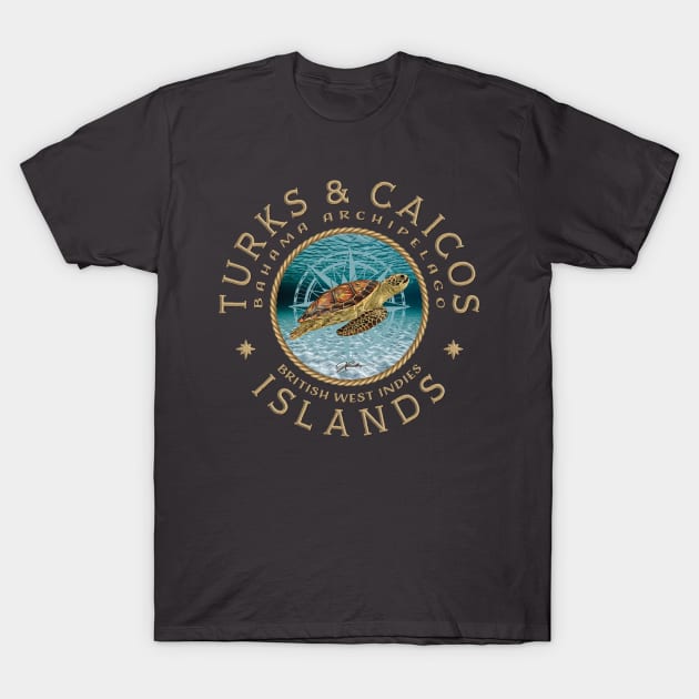 Turks & Caicos Islands, Sea Turtle T-Shirt by jcombs